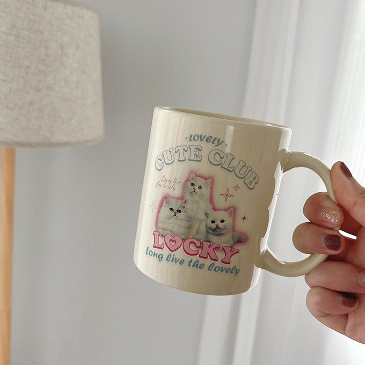Thumbnail: love heart kitty mug