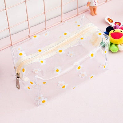 Thumbnail: transparent patterned makeup bag