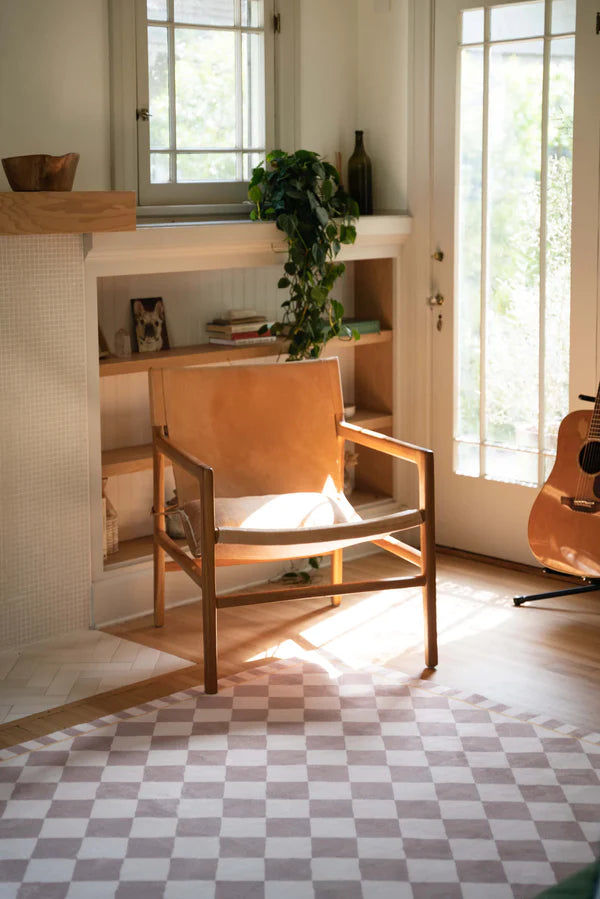 Thumbnail: chocolate checker rug