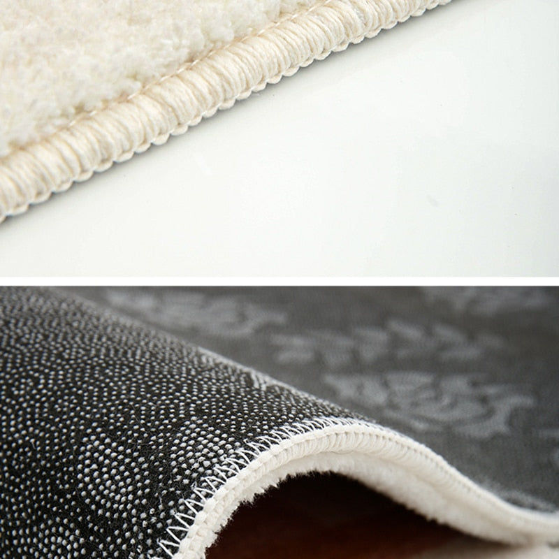 Thumbnail: fluffy checkered long rug 55x150cm