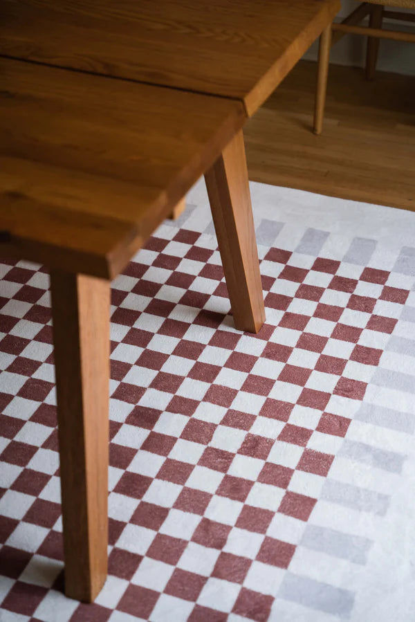 Thumbnail: chocolate checker rug