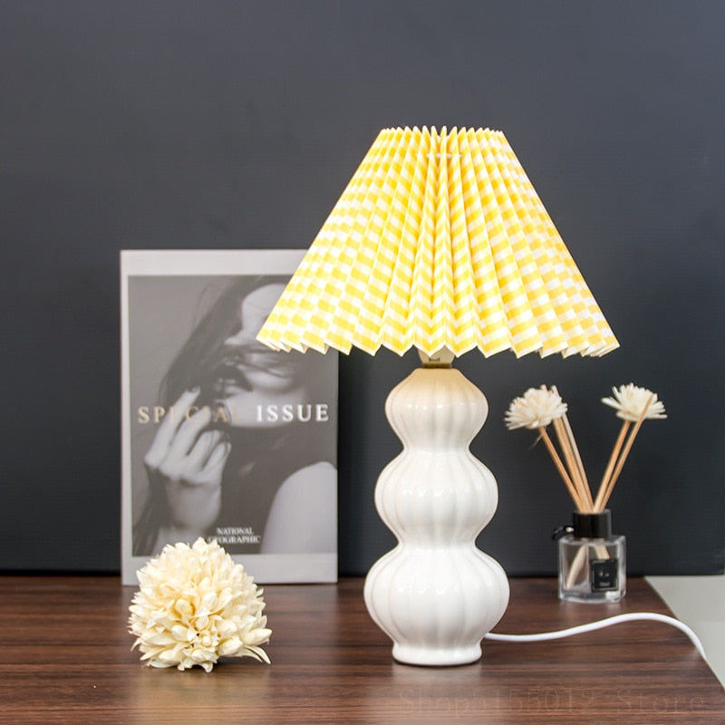 Thumbnail: ceramic curvy pleated lamp