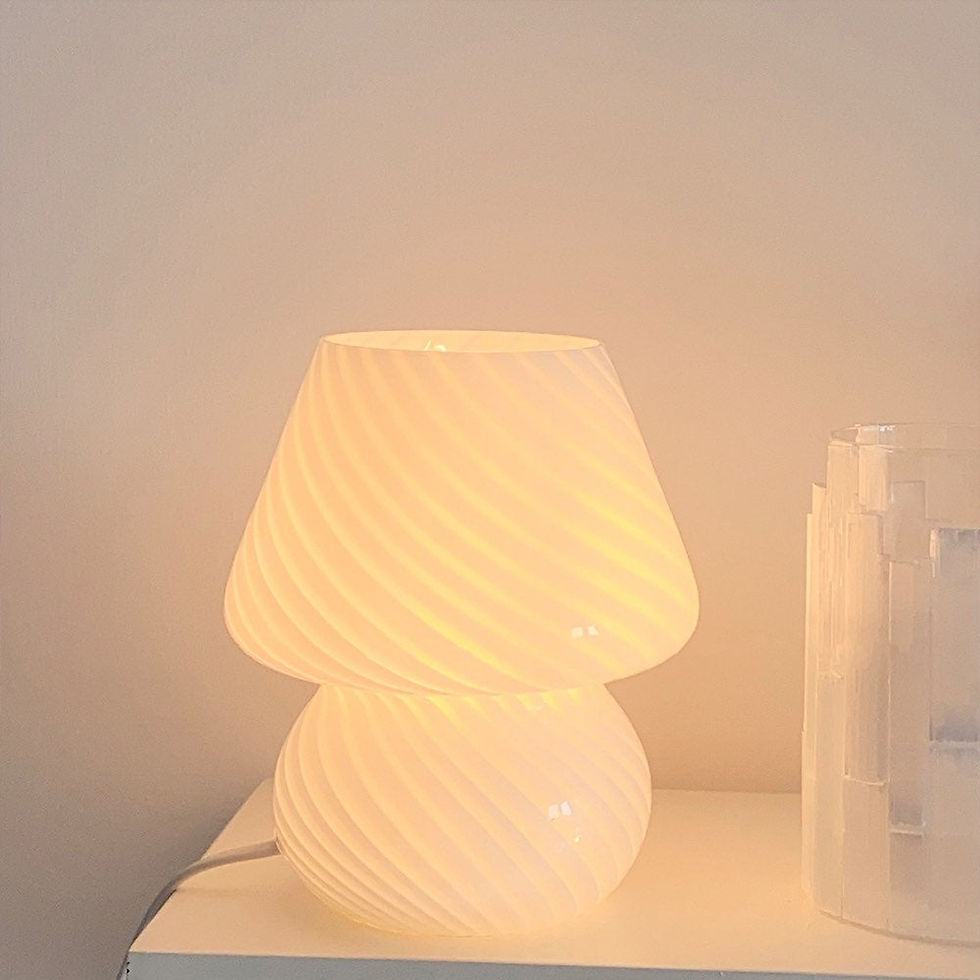 Thumbnail: large striped mushroom lamp