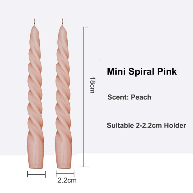Thumbnail: twisted pillar candles