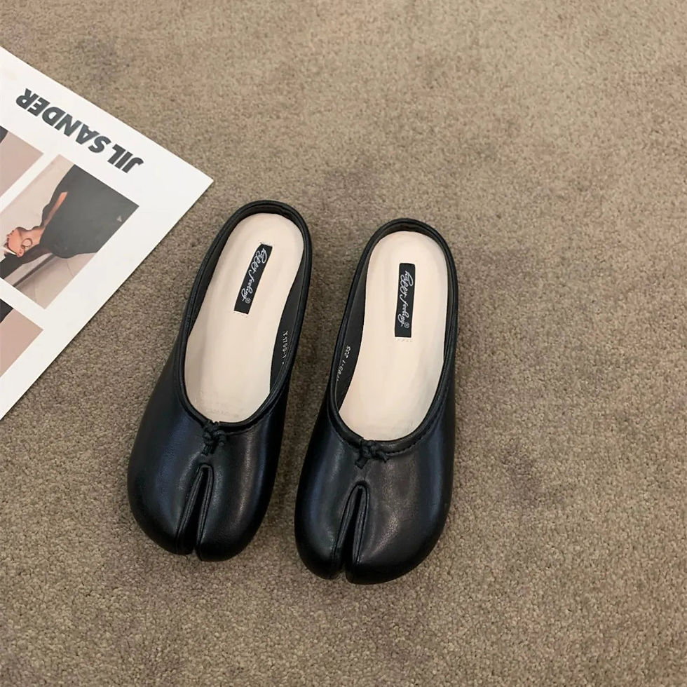 Thumbnail: split toe vegan leather ballet flats