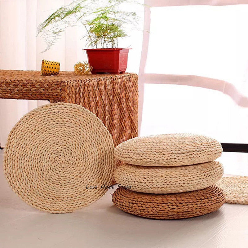 Thumbnail: woven round pillow