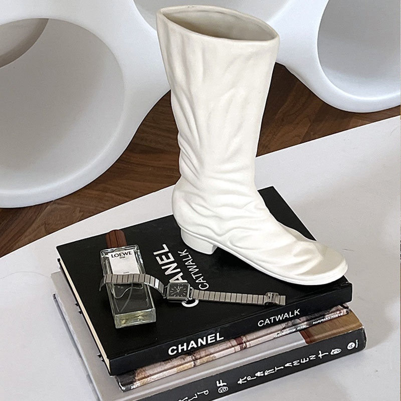 Thumbnail: cowboy boot vase