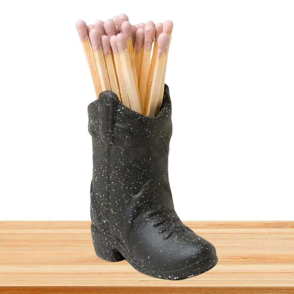 Thumbnail: ceramic cowboy booty for match lighting