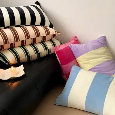 Thumbnail: stripe delight vintage cushion cover