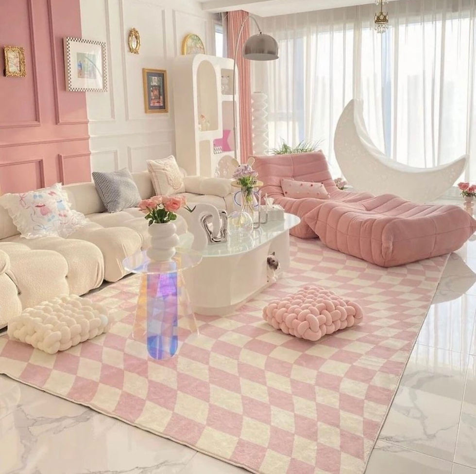 Thumbnail: wavy checkerboard rug