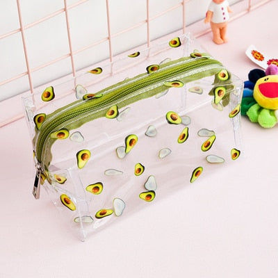Thumbnail: transparent patterned makeup bag