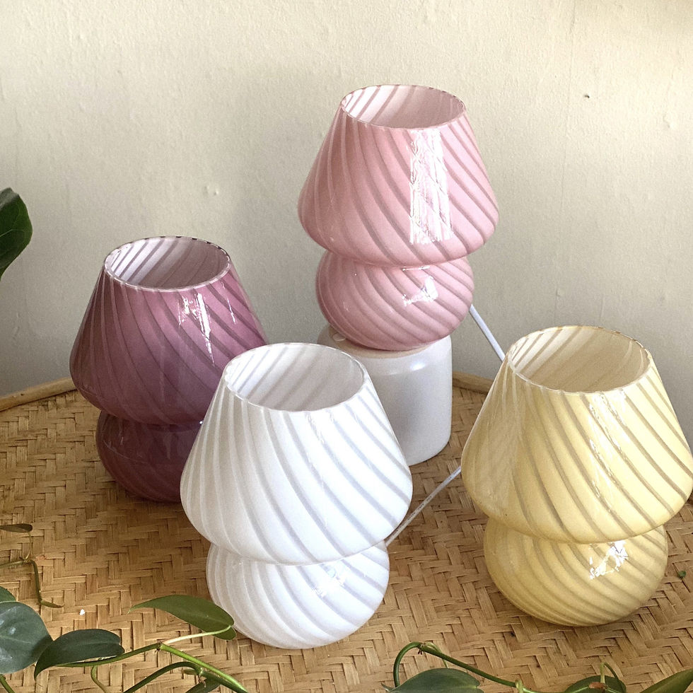 Thumbnail: baby striped mushroom lamp
