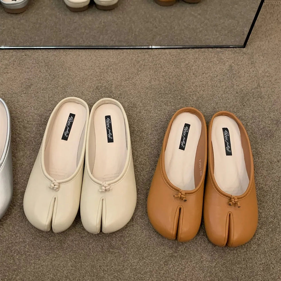 Thumbnail: split toe vegan leather ballet flats