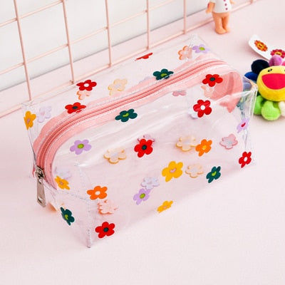 Thumbnail: transparent patterned makeup bag