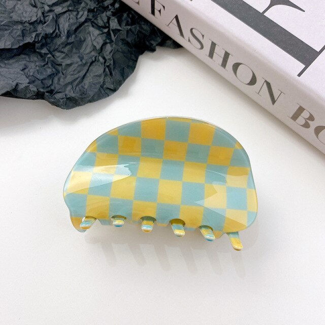 Thumbnail: colourful checkered hair claw