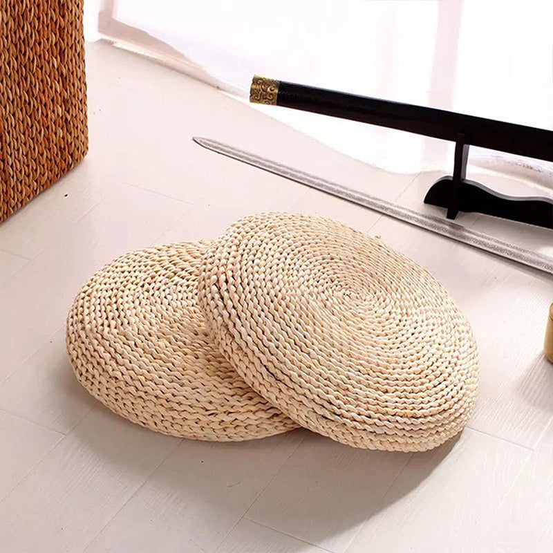 Thumbnail: woven round pillow
