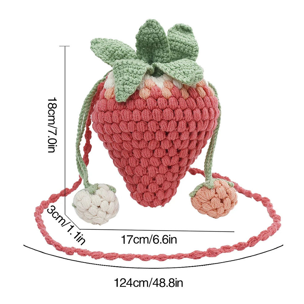 Thumbnail: strawberry shortcake knitted carryall