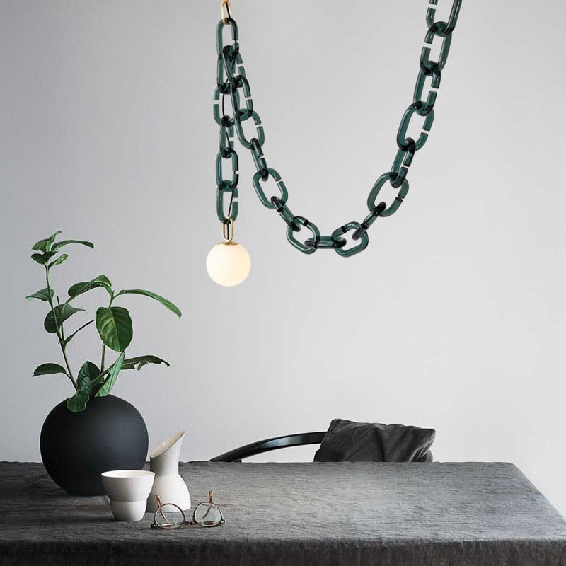 Thumbnail: chainlink pendant light