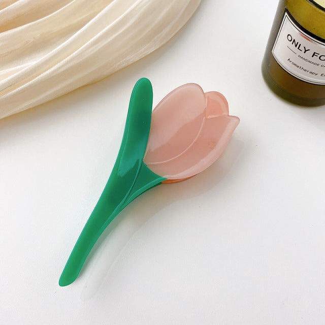 Thumbnail: daisy + tulip hair clip