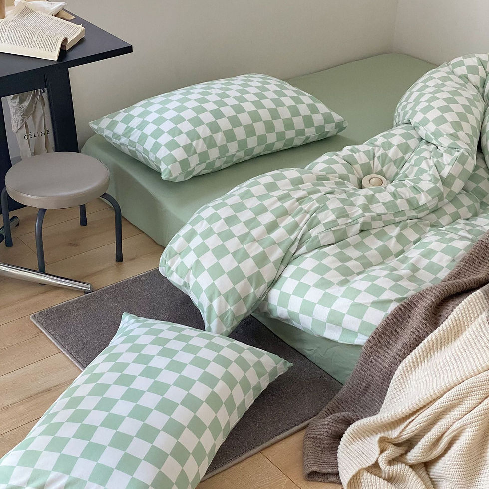 Thumbnail: checkered bedsheets