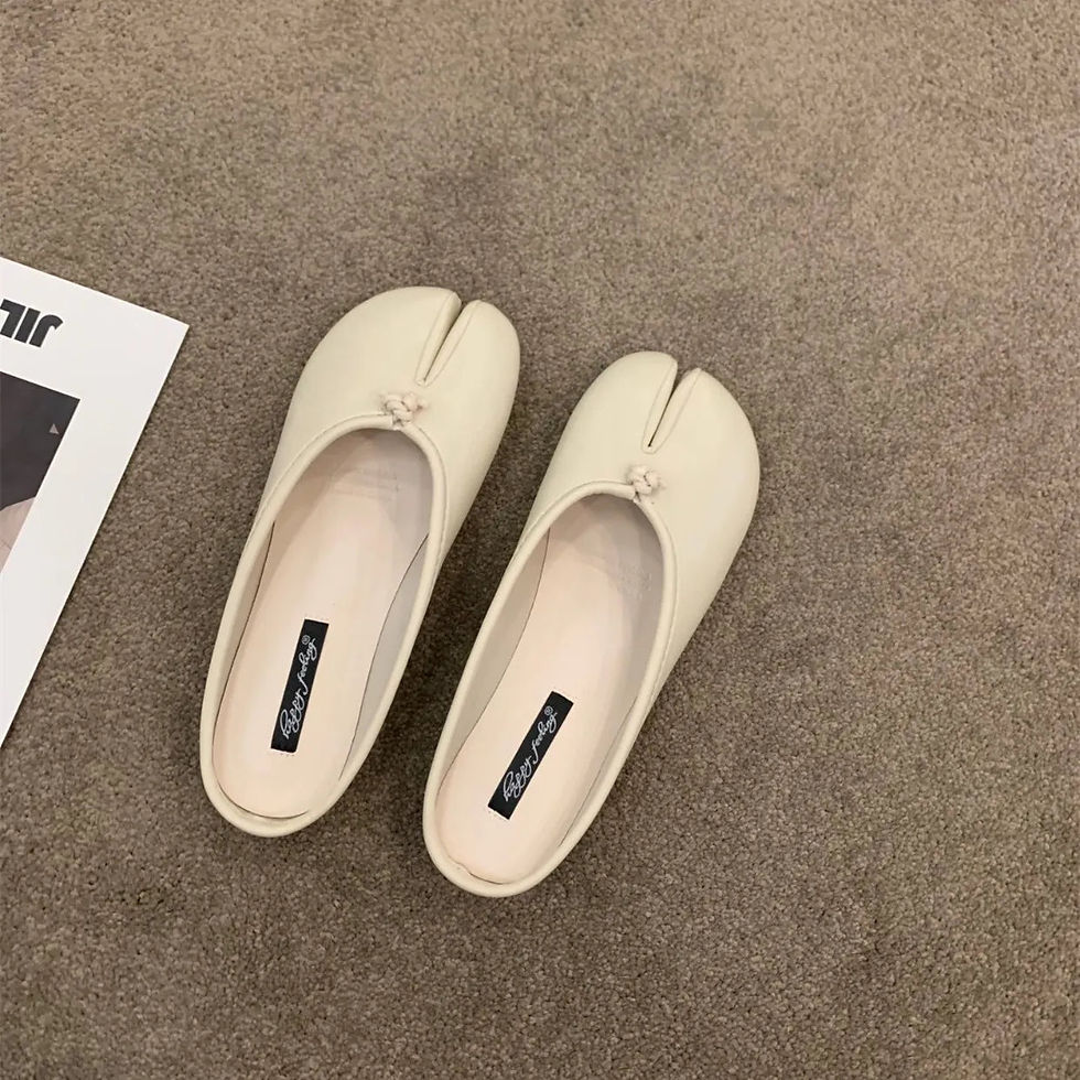 Thumbnail: split toe vegan leather ballet flats