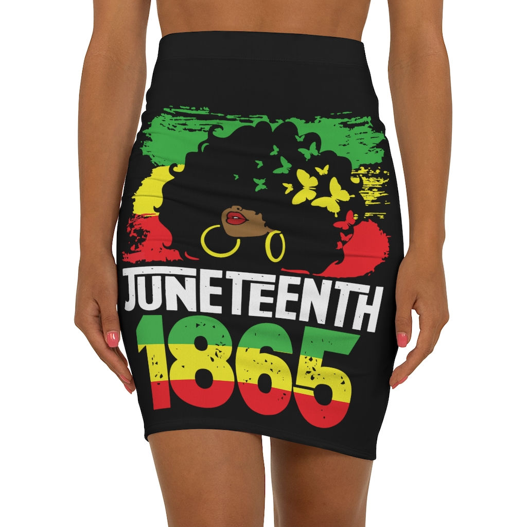 Celebrate Juneteenth Afro Woman butterfly -Women's Mini Skirt
