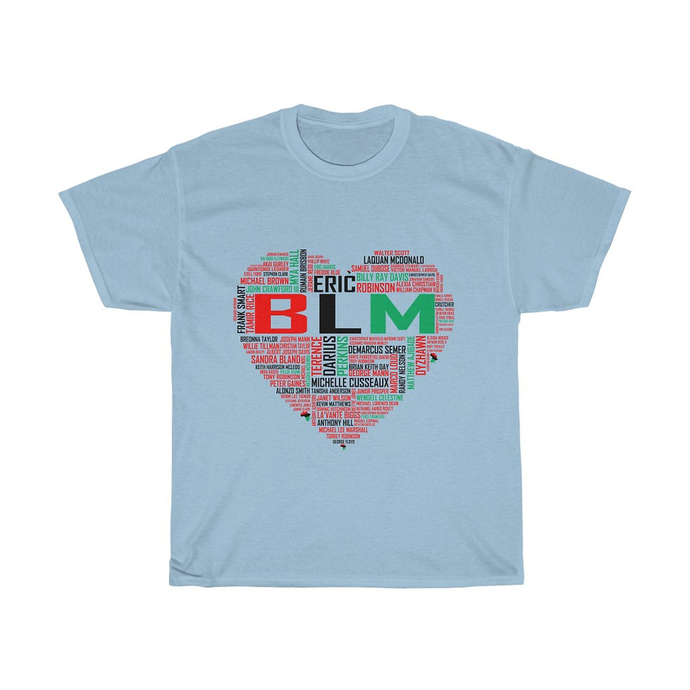 Thumbnail: Black Lives Matter, heart goes out, Gone Too Soon,  Unisex Heavy Cotton Tee