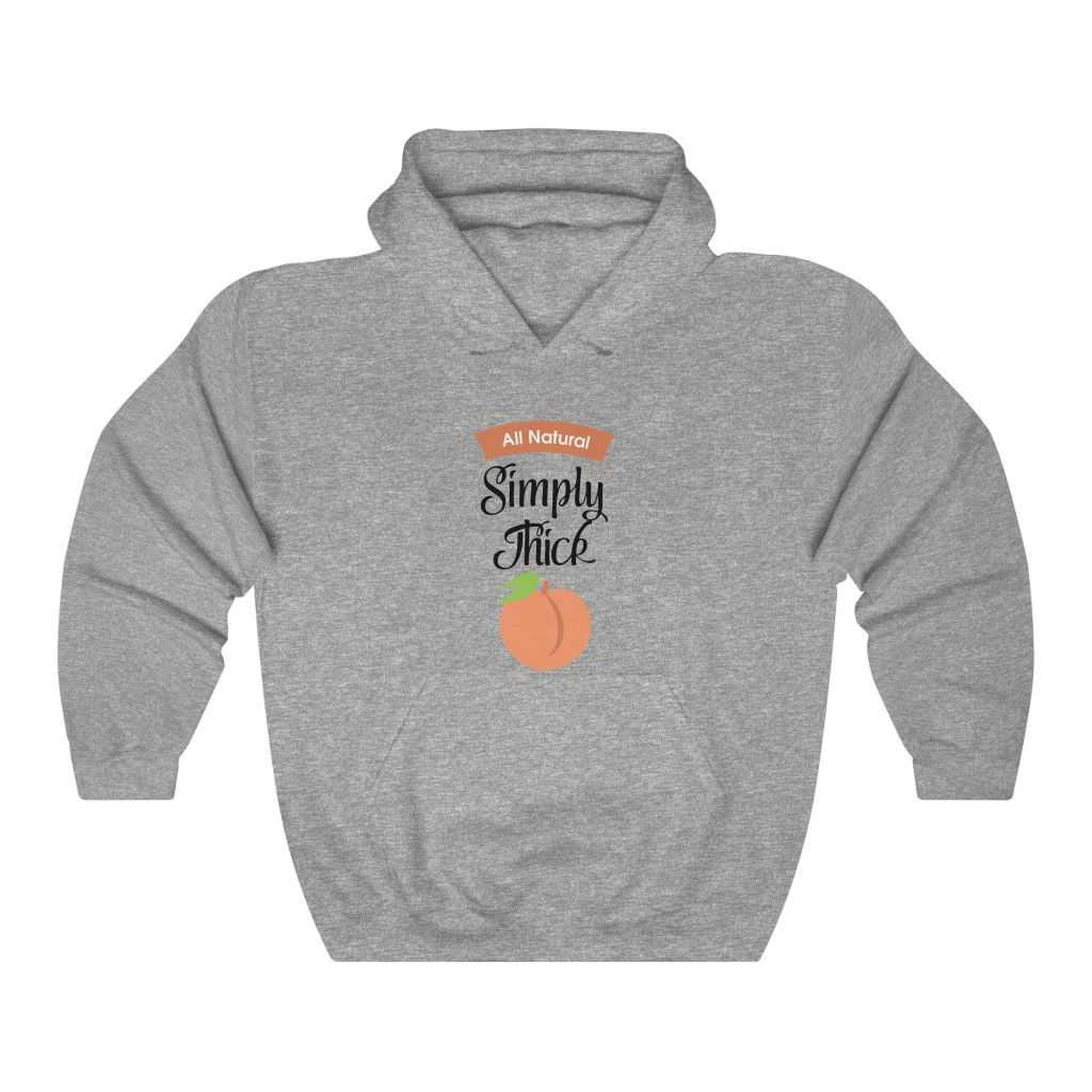 Simply Thick , All Natural, Peachy Unisex Heavy Blend Hooded Sweatshirt