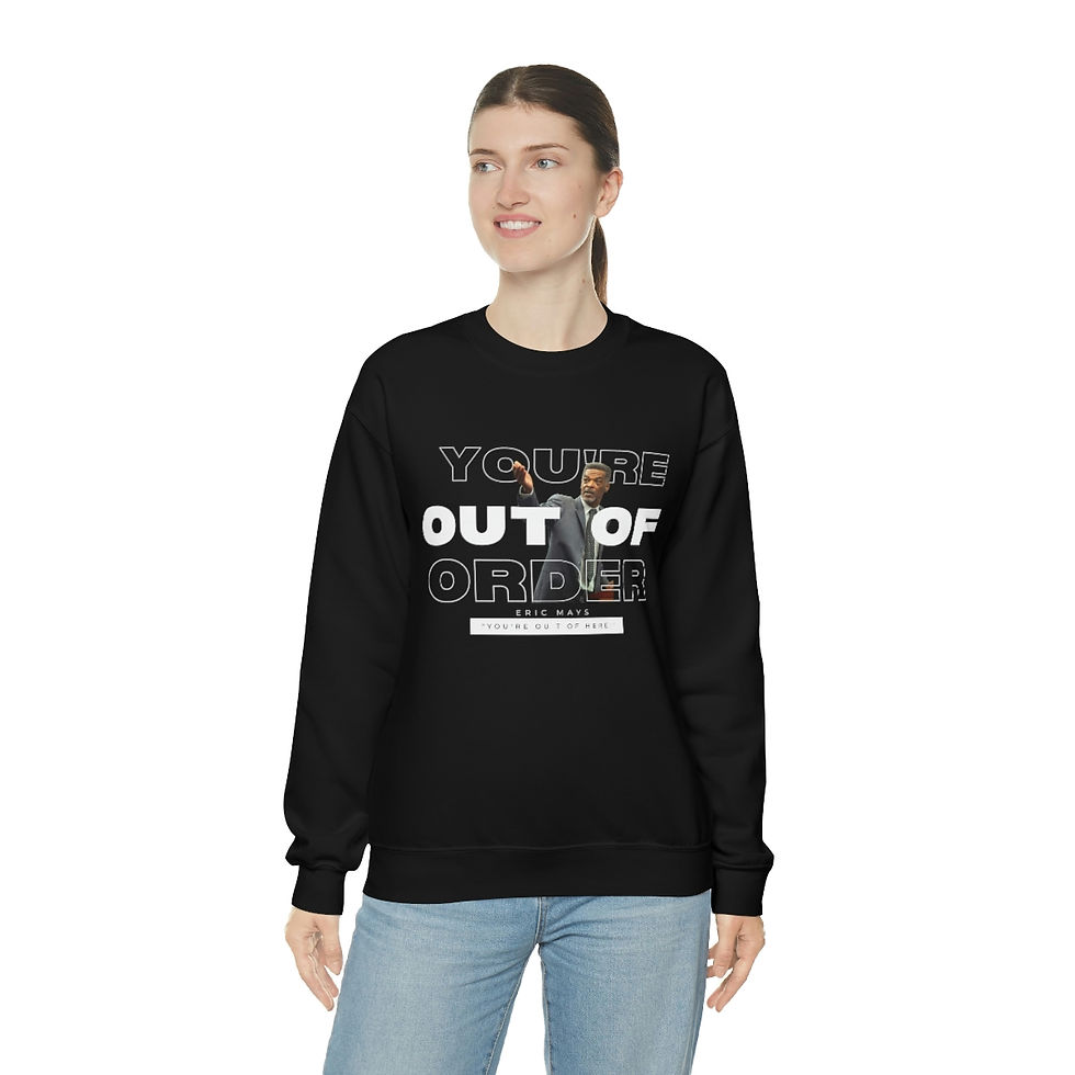 Thumbnail: You're Out Of Order. Eric Mays Unisex Heavy Blend™ Crewneck Sweatshirt