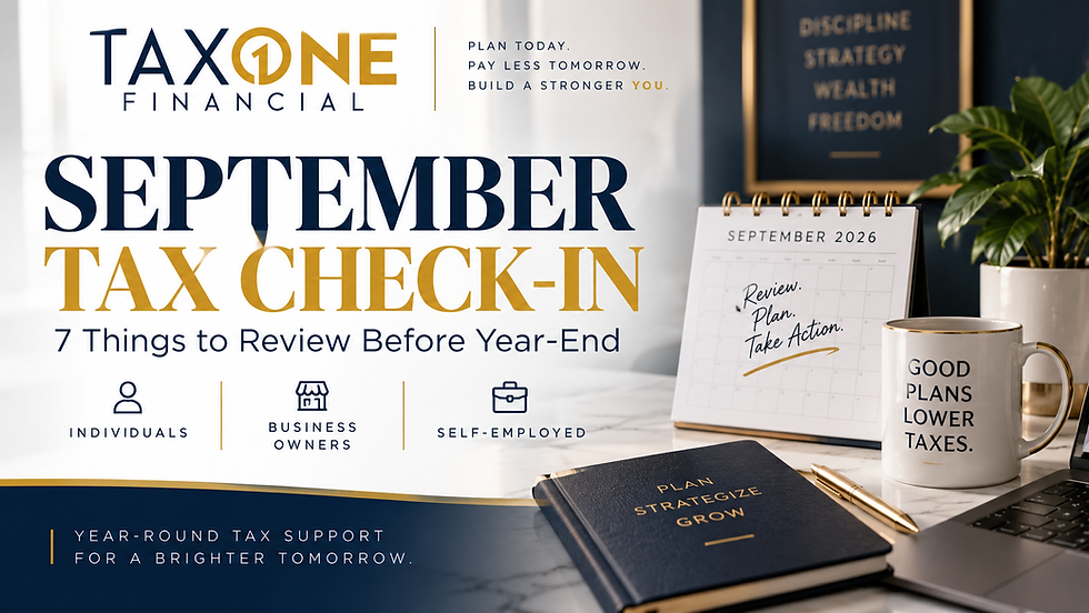 September Tax Check-In: 7 Things to Review Before the End of the Year