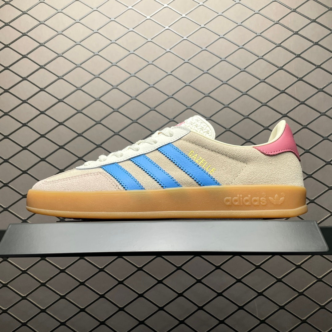 Adidas Gazelle CreamBluePink Heel