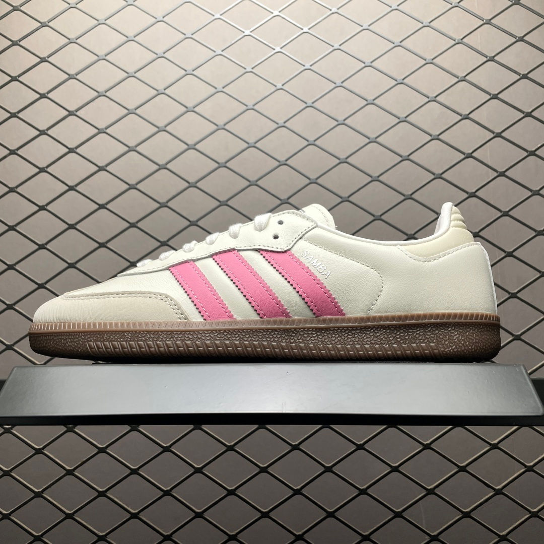Adidas Samba Cream White Pink Brown Sole