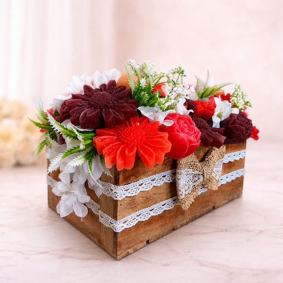 Uma peça delicada e cheia de ternura, perfeita para dar um toque acolhedor e encantador à decoração.
O Jardim Encanto das Casinhas combina flores artesanais em tons suaves de azul, pêssego e verde, harmoniosamente dispostas numa elegante caixa decorativa com pequenas casinhas em madeira.
Ideal para oferecer em ocasiões especiais ou para criar um ambiente cheio de charme e aconchego em qualquer espaço.
12€
