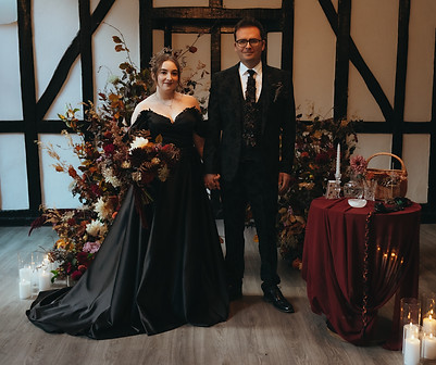 A couple at their alternative wedding ceremony in our venue in Darwen near Blackburn.