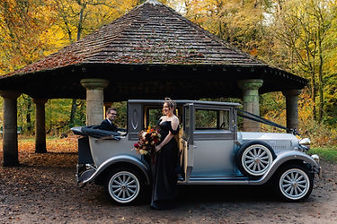 Wedding car at our unique wedding venue lancashire