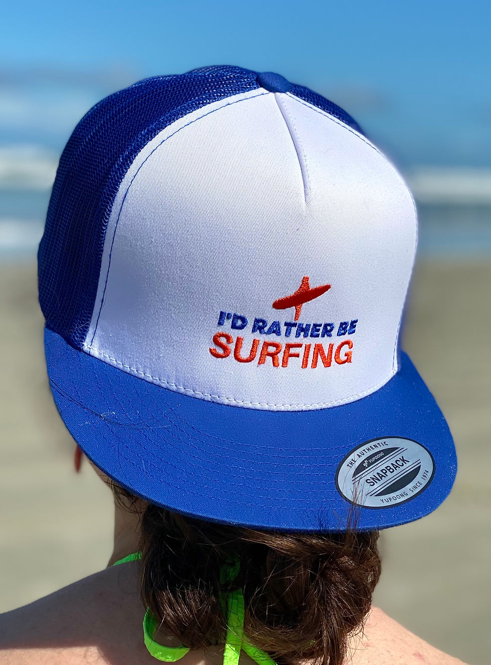 Thumbnail: I'd Rather Be Surfing Trucker Cap - Blue