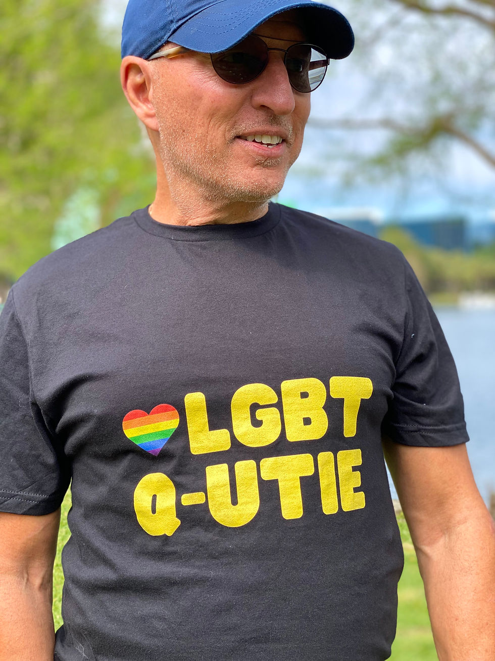 Thumbnail: LGBT Q-utie Text Short-Sleeve Unisex T-Shirt Yellow