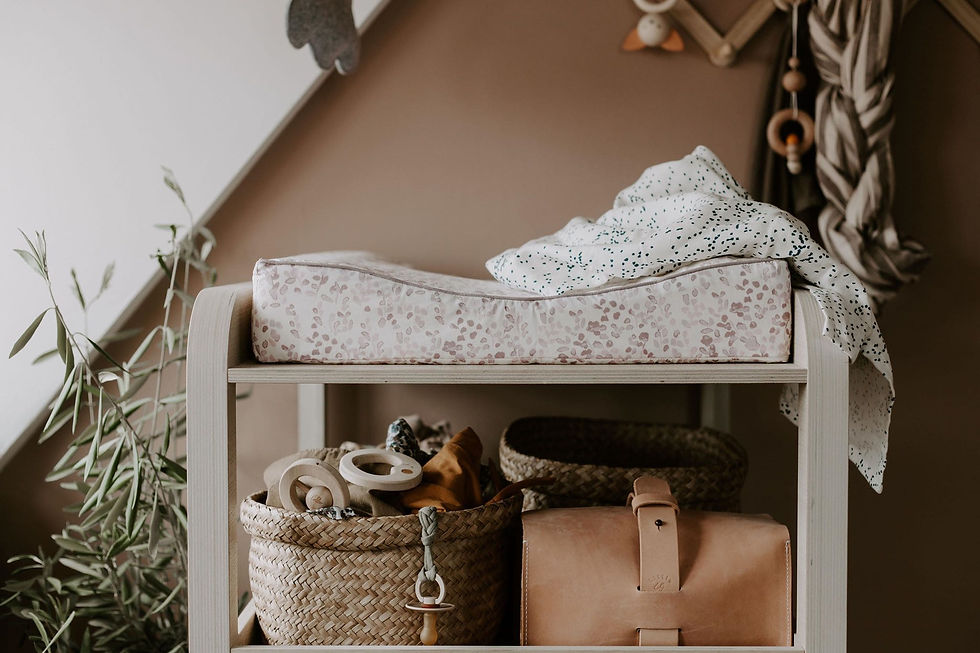 Luxury Organic Changing Mat Leaves, Born Copenhagen