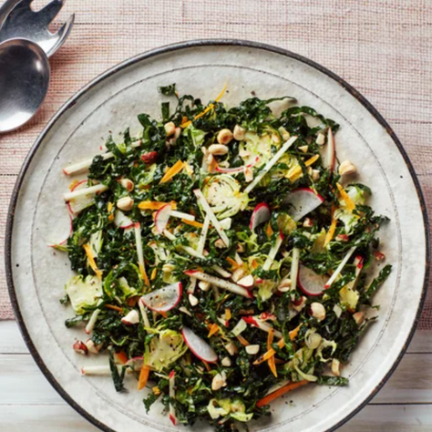 MAPLE ROASTED BRUSSEL SPROUT AND KALE SALAD