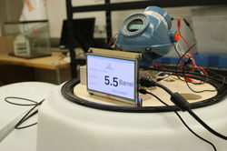 the screen mounted for a test