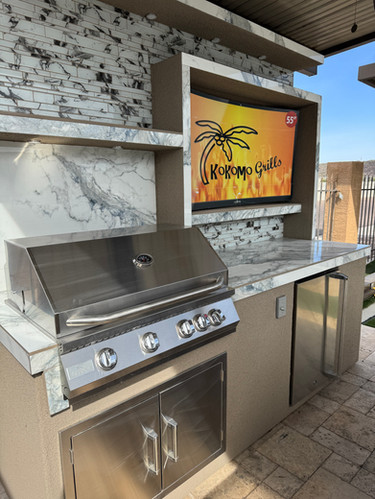 Backsplash Outdoor Bbq Baja W Top BBQ Island KoKoMo Grills