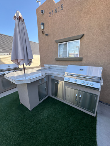 L Shape Custom BBQ Island KoKoMo Grills