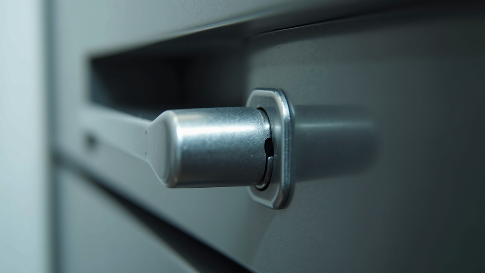 Close-up view of dishwasher door latch mechanism