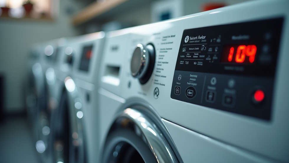 Close-up view of Whirlpool washing machine control panel