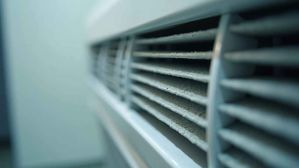 High angle view of a clean and well-maintained air conditioner filter