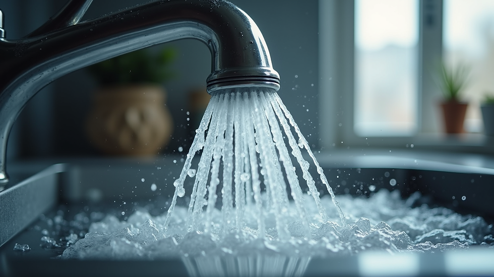 Close-up view of dishwasher spray arm with water jets