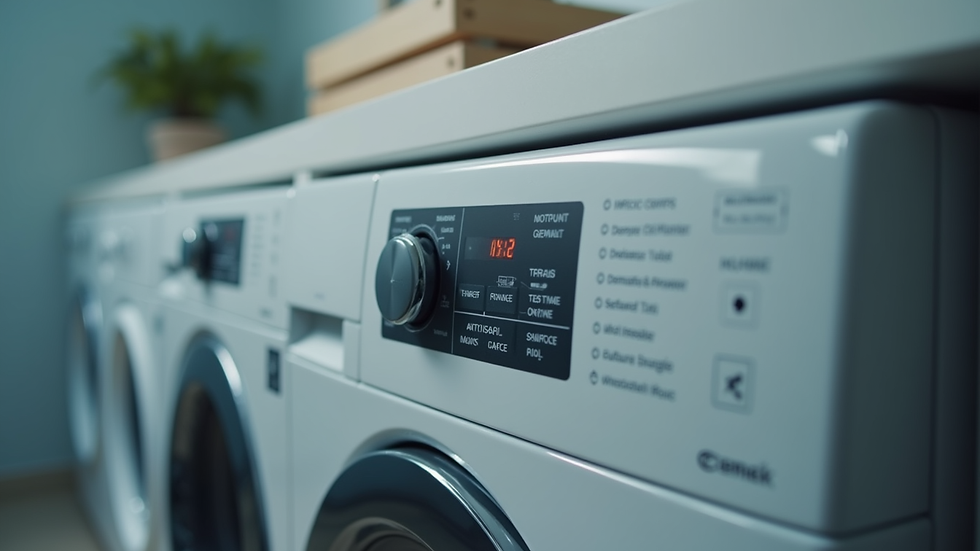 Close-up view of an Electrolux washing machine control panel