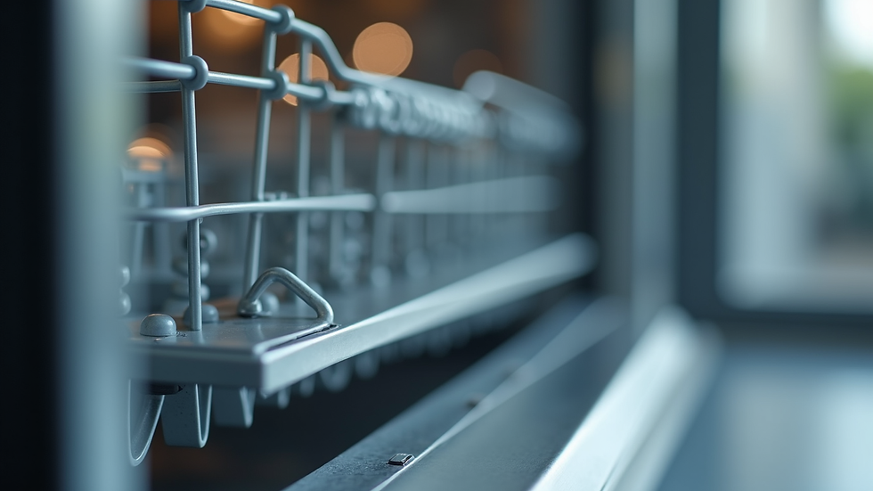 Close-up view of Siemens dishwasher door seal