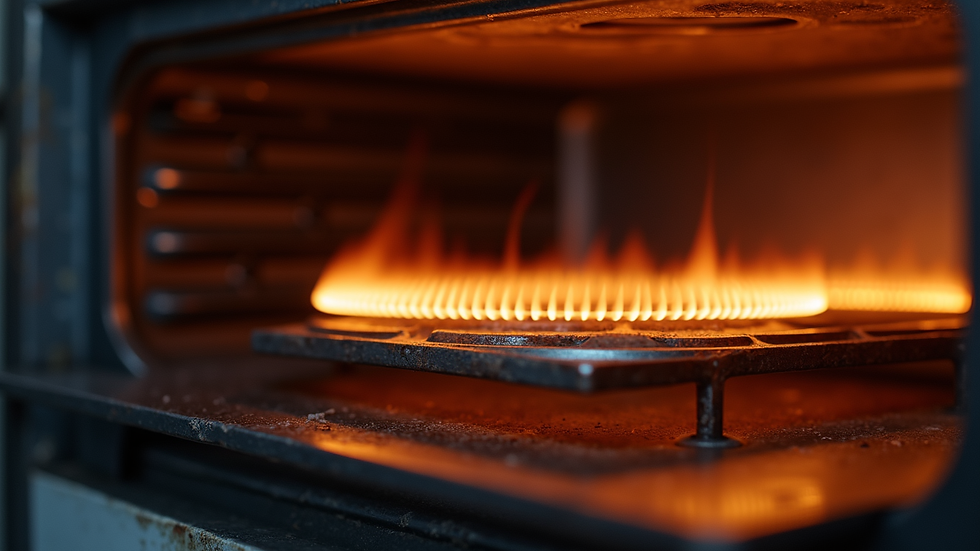 Close-up view of an oven heating element inside a South Durban kitchen