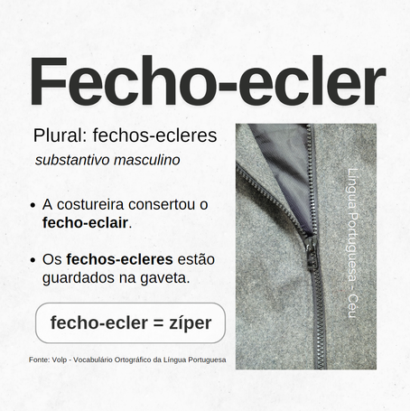fechecler ou fecho ecler?
